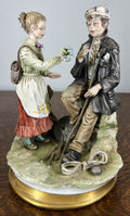 Figurines Vintage Style Italian Handmade Porcelain Couple Scene LOT 47560