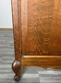 Bed Vintage French Louis XVI Oak Double Bed Frame Carved Headboard LOT 33355