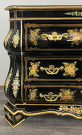 Cabinet Vintage French Style Painted Floral 3 Drawer Chest Sideboard LOT 43977