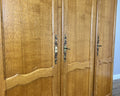 Wardrobe Vintage French Louis XVI Style Oak Four Door Carved Armoire LOT 6501