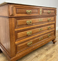 Chest of Drawers Antique French Style Oak Marble Top Carved Cabinet LOT 64487