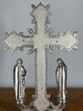 Crucifix Vintage French Style Religious Cross Ornate Stand LOT 465210