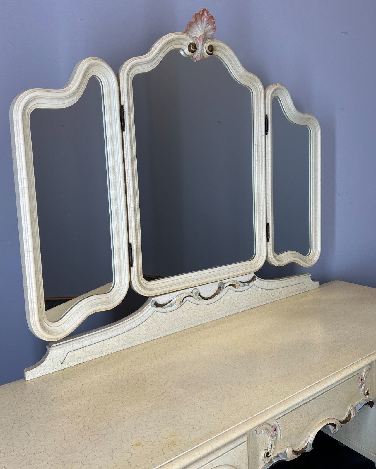 Dressing Table Vintage French Louis XVI Shabby Chic Vanity Table Makeup LOT 27554