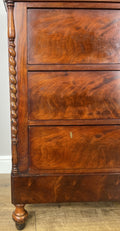 Chest of Drawers Antique French Burr Walnut 4 Drawers Carved Cabinet LOT 62674