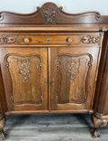 Sideboard Vintage French Buffet Oak Carved Cabinet Ornate Cupboard LOT 45109