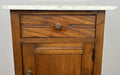 Bedside Table Antique French Style Marble Top Oak Cabinet Nightstand LOT 62454