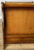 Bed Vintage French Style Sleigh Double Bed Frame Carved Headboard LOT 64116