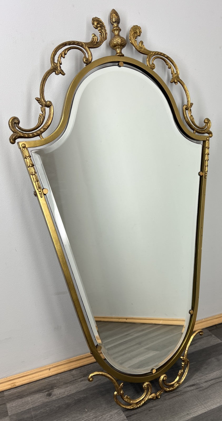 Mirror Vintage French Ornate Metal Wall Mirror Gold Finish Wall Decor LOT 47100