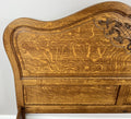 Bed Vintage French Louis XVI Double Bed Frame Oak Carved Headboard LOT 48768