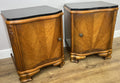 Pair of Bedside Tables Antique French Art Deco Marble Top Cabinets LOT 63512