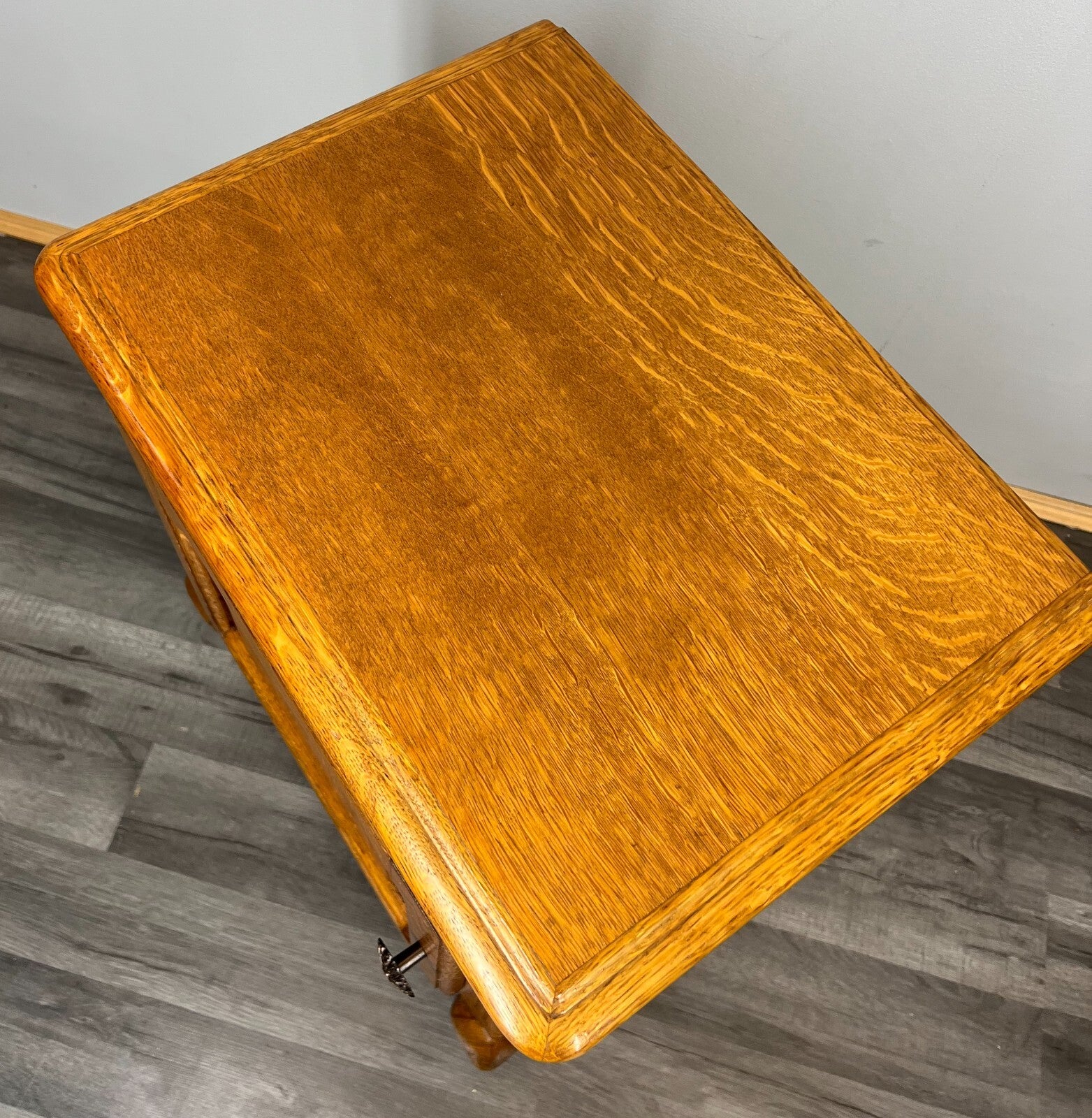 Pair of Bedside Tables Vintage French Oak Cabinets Carved Nightstands LOT 37268