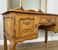 Dressing Table with Mirror Vintage French Oak Louis Vanity Table Makeup LOT 632010
