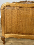 Bed Vintage French Louis Style Oak Double Bed Frame Carved Headboard LOT 63884