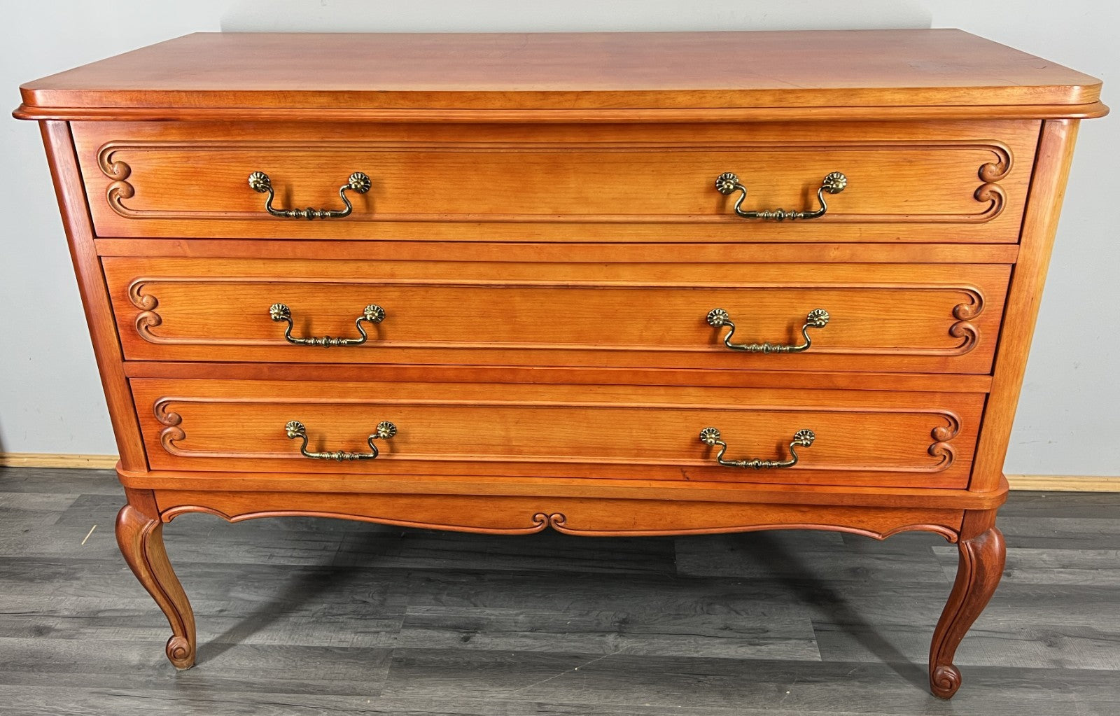 Chest of Drawers Vintage French Louis XVI Style Carved Cabinet LOT 43222