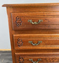 Chest of Drawers Vintage French Louis Oak 3 Drawer Carved Cabinet LOT 44654