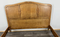 Bed Vintage French Louis XVI King Size Bed Frame Oak Carved Headboard LOT 47017