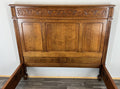 Bed Antique French Style Oak Double Bed Frame Carved Headboard LOT 47393