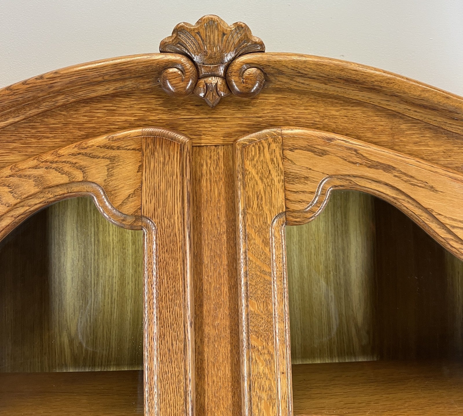 Secretaire Bookcase Vintage French Louis XIV Style Oak Bureaux Cabinet LOT 45123