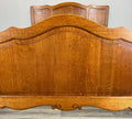 Bed Vintage French Louis XVI Oak Double Bed Frame Carved Headboard LOT 36644