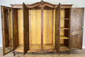 Wardrobe Vintage French Louis XVI Style Oak Four Door Mirrored  Armoire LOT 49019