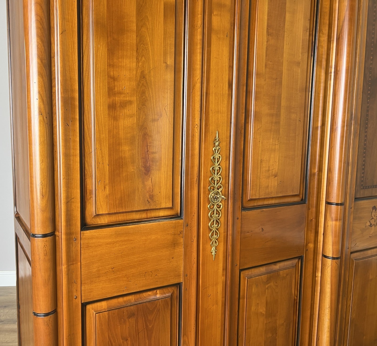 Wardrobe Vintage French Ehalt Six Door Carved Armoire Cabinet LOT 61126