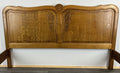 Bed Vintage French Louis XVI Double Bed Frame Oak Carved Headboard LOT 14627