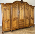 Wardrobe Vintage French Louis XVI Style Five Door Oak Carved Armoire LOT 61250