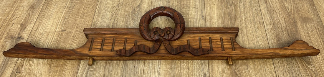 Pediment Antique French Oak Carved Decorative Furniture Crest LOT 60900