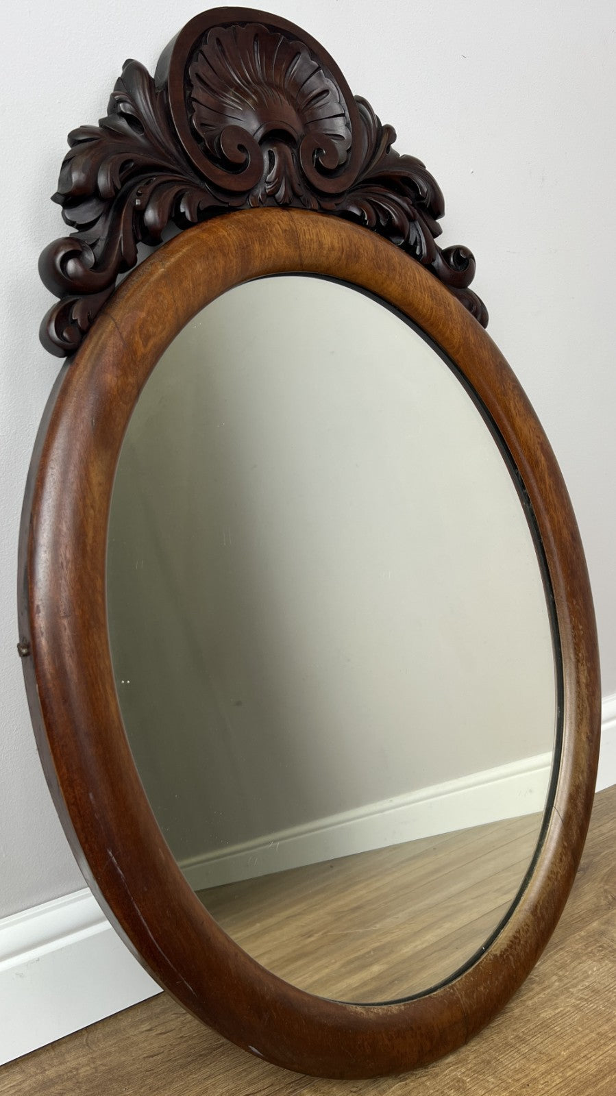 Mirror Antique French Walnut Ornate Wall Mirror Decorative Frame LOT 61351