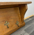 Coat Rack Antique French Oak Wall Shelf 6 Hook Carved Coat Hanger LOT 26414