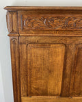 Bed Antique French Style Oak Double Bed Frame Carved Headboard LOT 47398