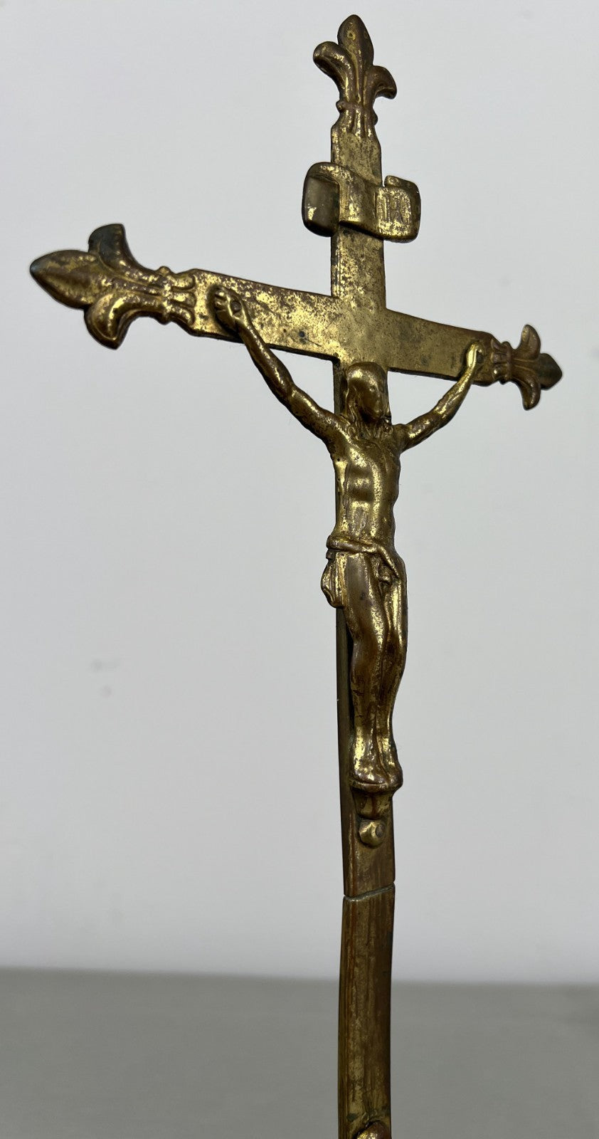Crucifix Vintage French Style Religious Cross Ornate Freestanding LOT 64255
