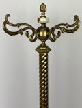 Standing Coat Hanger Vintage French Brass 9 Hooks Ornate Coat Rack LOT 60922