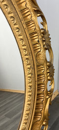 Vintage French Oval Wall Mirror with Ornate Rococo Frame Wall Decor LOT 43585