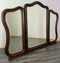 Mirror Antique French Triple Dressing Table Mirror Wood Carved Frame LOT 23156