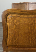 Bed Vintage French Louis XVI Double Bed Frame Oak Carved Headboard LOT 46084