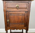 Bedside Table Antique French Style Marble Top Oak Cabinet Nightstand LOT 62466