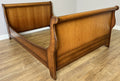 Bed Vintage French Style Sleigh Double Bed Frame Carved Headboard LOT 64114