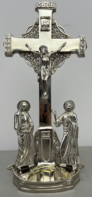 Crucifix Vintage French Style Metal Ornate Religious Figure LOT 64200