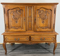 Cabinet Vintage French Louis XVI Oak Carved Sideboard with Drawers LOT 40152