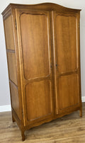 Wardrobe Vintage French Louis Oak Two Door Bedroom Storage Armoire LOT 6523