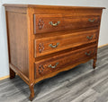Chest of Drawers Vintage French Louis Oak 3 Drawer Carved Cabinet LOT 44651