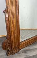 Antique French Style Carved Wall Mirror Oak Ornate Wall Frame LOT 45492