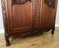 Wardrobe Antique French Style Walnut Two Door Carved Armoire LOT 6499