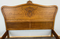 Bed Vintage French Louis XVI Oak Double Bed Frame Carved Headboard LOT 36672