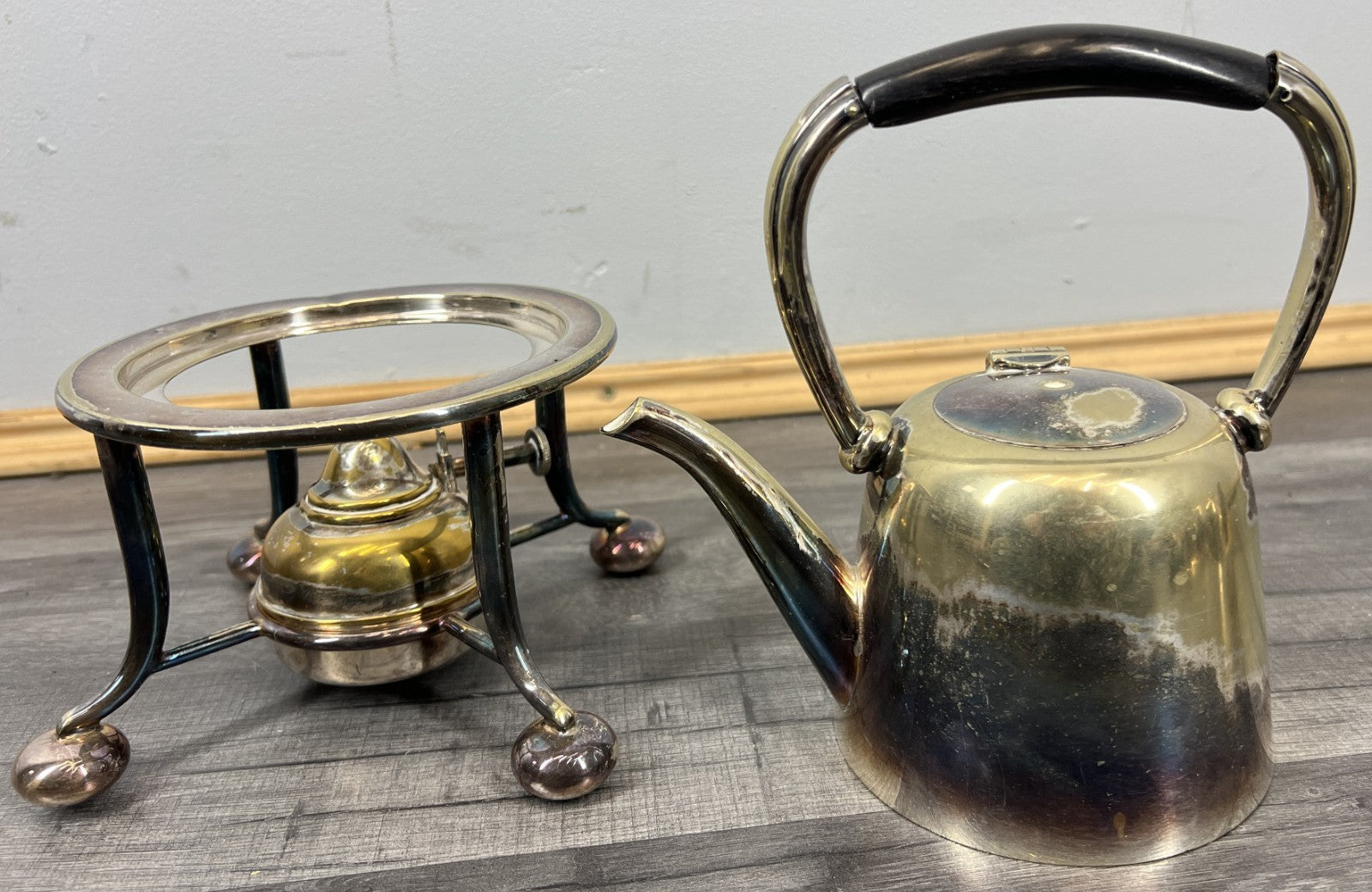 Vintage French Tea and Coffee Set Silver Plated 6-Piece with Tray LOT 44173