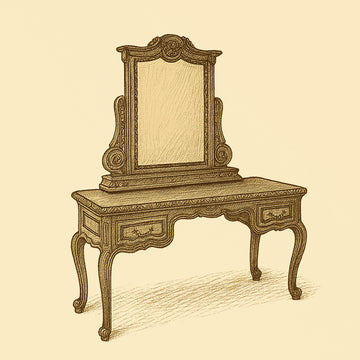 Dressing Table - Vintage Dressing Table With Mirror UK - Vintage Dressing Tables UK - Elegant Vanity Desks